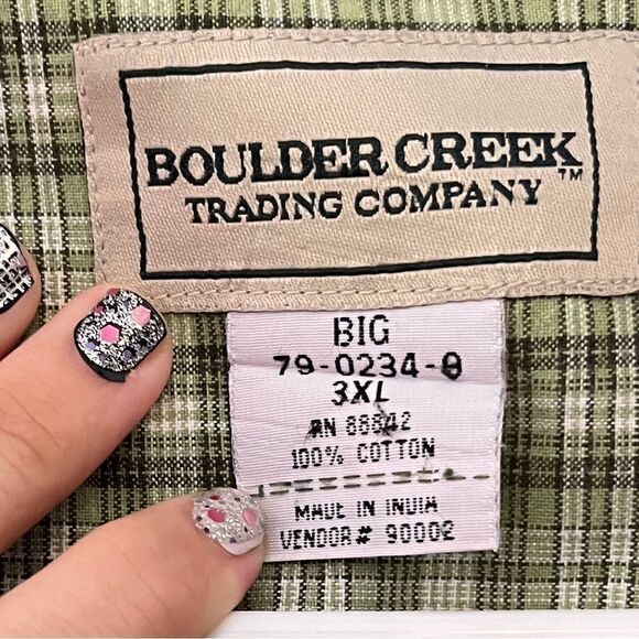 BOULDER CREAK TRADING COMPANY Plaid Button Down. Size 3XL - Picture 4 of 6